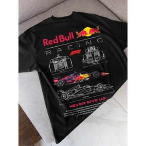 Red Bull Racing F1  Oversize Tişört – Formula 1 Takım Temalı  Pamuk Özel Baskı