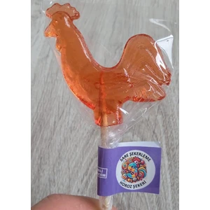 Horoz Şekeri (40'lı) Kutu Kırmızı Renk Karışık Meyve Aromalı Ahşap Saplı (12 Gr)