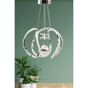 Badem Tek Top - Cam Kelebekli -Led Avize - 3 Renk