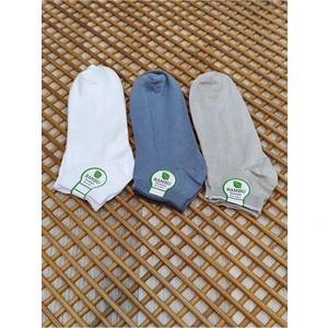 Rocks For Bambu Patik Erkek 3 Çift Dikişsiz Çorap