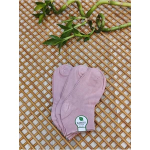 Rocks For Bambu Patik Kadın 3 Çift Dikişsiz Çorap