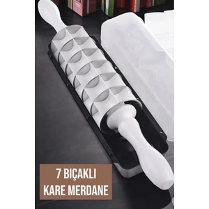 Saint Belisama 7 Çelik Bıçaklı Mantımatik Mantı Kesici Merdane Pratik Mantı Kesme Aparatı