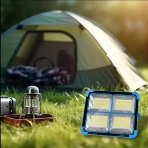 200w Led Portatif Solar Projektör 3 Renk Işık, Çakar Ve Fener Fonksiyonlu