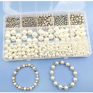 Yiğit Aksesuar İnci Boncuk Ve Gümüş Ara Aparat Takı Yapım Seti Malzemeleri