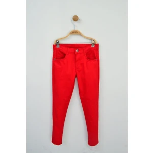 23 Nisan Kırmızı Basic Likralı Unisex Çocuk Pantolon (5-12 Yaş)