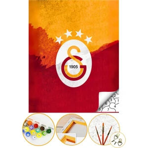 Sayılarla Boyama Numaralı Tuval Seti Fırça Boya Dahil 40X50CM - Cimbombom