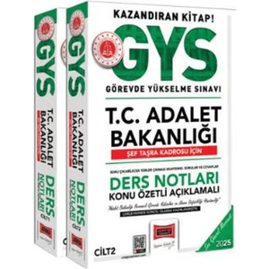 2025 Gys T.c Adalet Bakanlığı Şef Taşra Kadrosu Için Ders Notları (2 Cilt)