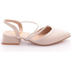 Dgn K588 Kadin Sivri Burun Silver Taşli Babet