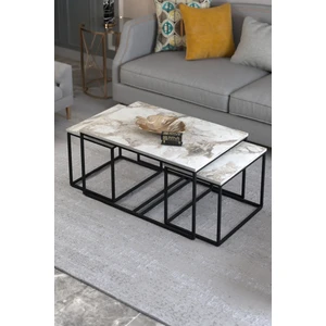 Orta Sehpa-Zigon Yan Sehpa Flora Set