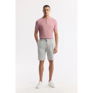 Avva Erkek Gri Relaxed Fit Beli Lastikli Dokulu Teos Şort B003731