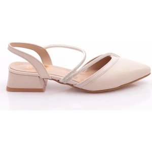 Dgn K588 Kadin Sivri Burun Silver Taşli Babet