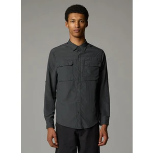 The North Face NF0A4T184EN1-M L/s Sequoıa Shırt Gri Regular Fit Düz Erkek Gömlek