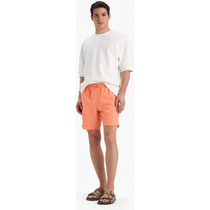 Regular Fit Kısa Boy Cepli File Astarlı Beli Bağcıklı Düz Hafif Kumaş Deniz Şortu E5133AXNS