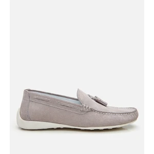 02AYH305540A200 ERKEK Süet Deri Gri Püskül Detaylı Günlük Loafer
