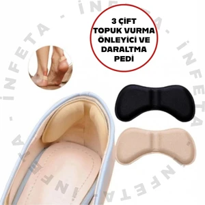 3 Çift Ayakkabı Topuk Vurma Önleyici ve Daraltma Pedi 5mm