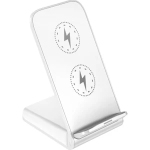 15W Hızlı Kablosuz Şarjlı Çift Bobinli Masaüstü Telefon Standı (Yurt Dışından)