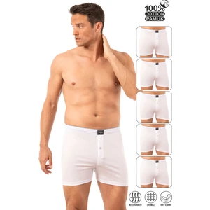 Özkan Underwear Özkan 0041 5'li Paket Erkek %100 Pamuklu Şardonlu Klasik Rahat Kesim Havlu Bel Süprem Penye Boxer