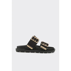 Siyah Kadın Düz Terlik