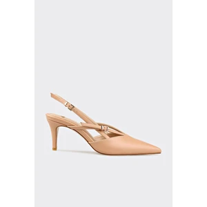 Naturel Kadın Topuklu Ayakkabı