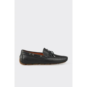 Siyah Deri Erkek Loafer