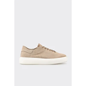 Bej Deri Erkek Günlük Ayakkabı