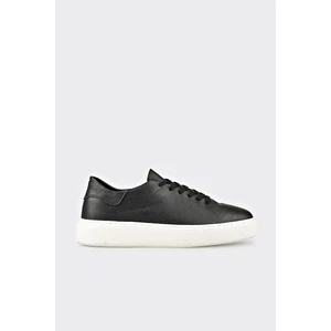 Siyah Deri Erkek Günlük Ayakkabı