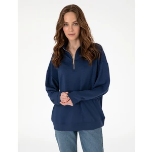 Pierre Cardin Kadın Lacivert Regular Fit Modal Kumaş Sweatshirt 50308116-VR033