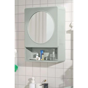 Aynalı Banyo Duvar Dolabı Raflı 44X59CM Plastik Dolap LA008