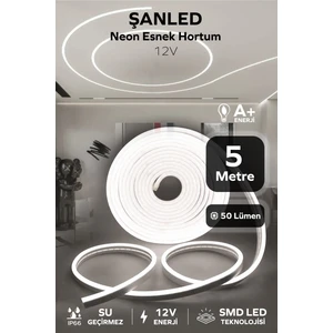 12VOLT Neon Esnek Hortum LED Beyaz ,gün Işığı,amber,mavi,kırmızı,yeşil Işık 5 Metre-Trafosuz