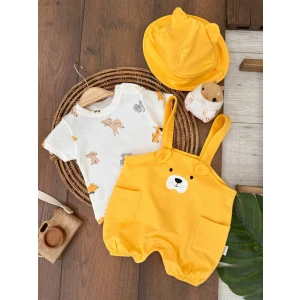 Kids Kingdom Slopet Tulum Kulaklı Çıtçıtlı Badili Cep Detaylı Erkek Bebek Takım