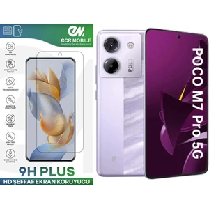 ECR MOBILE Poco M7 Pro Ekran Koruyucu Esnek Nano Cam Tam Uyumlu Şeffaf