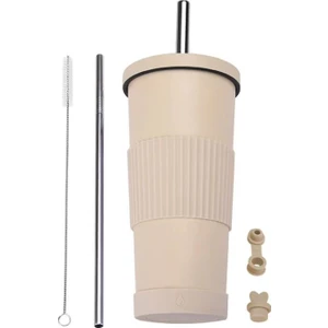 Paslanmaz Çelik Inci Süt Çay Bardağı/pipet Yalıtım Bardağı, DL068 (Yurt Dışından)