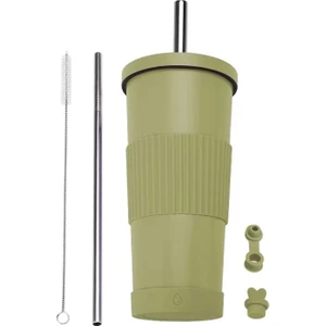 Paslanmaz Çelik Inci Süt Çay Bardağı/pipet Yalıtım Bardağı, DL068 (Yurt Dışından)