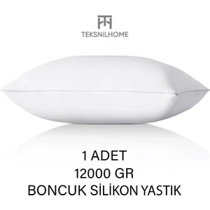 Teksnil Home | 1 Adet Boncuk Silikon Yastık | 1200 Gram | Antialerjik | 50 x 70  cm  | Premium Yastık