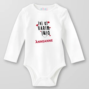 Organik Pamuk Iyi Ki Varım, Değil Mi Anneanne? Bebek Body Çıtçıtlı Zıbın Badi Uzun Kol