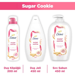 Sugar Cookie Duş Jeli 450 ml + Dove Sugar Cookie Sıvı Sabun 450 ml +Dove Sugar Cookie Duş Köpüğü 200 ml