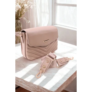 Kapitone Desenli Orta Boy Kadın Omuz Çantası - 4 Bölmeli Geniş Askılı Şık Tasarım