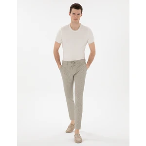 Pierre Cardin Erkek Haki Slim Fit Gofre Yazlık Kanvas Pantolon 50305235-VR027