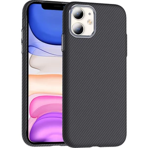 Heptek İletişim Apple iPhone 11 Kılıf Magsafe Şarj Özellikli Karbon Fiber Görünümlü Kapak (Gros)
