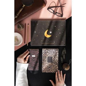 A4 Haftalık ve Günlük 3’lü Masaüstü Süresiz Planlayıcı Set – Leopar