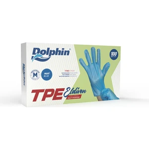 Mavi TPE Eldiven M Beden 100 Adet