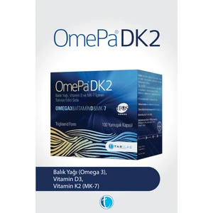 OmePa DK2 100 Yumuşak Kapsül D3K2 Omega 3 Balık Yağı