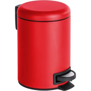 Paslanmaz Elit Pedallı Çöp Kovası Kırmızı 3 Lt