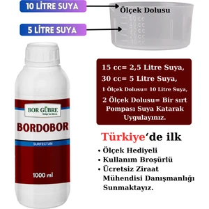 Sıvı gübre-Bordobor 1000ML (Bordobulamacı) Bakır içerikli Bitki Besini ve (Bitki üzerinde istenmeyen kalıntı mavi rengi bırakmaz.)
