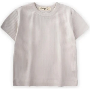 Basic Fitilli T-Shırt 1-5 Yaş Kırık Beyaz