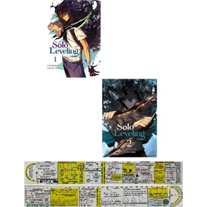 Solo Leveling 1-2. Ciltler Webtoon Çizgi Roman Seti + Mat. Öğreten Cetvel
