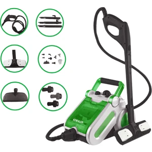 Buharlı Temizlik Makinesi 1400W | Koltuk, Cam, Fayans Temizleyici -1.5 L Tank, 3,5 Bar, 13 Başlık