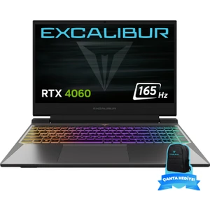 Excalibur G870.1362-DFB0X-B Intel Core i7 13620H 32GB 1TB SSD RTX4060 Freedos 15.6" Taşınabilir Bilgisayar 165HZ Gaming Laptop