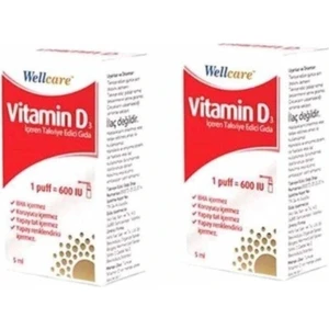 Vitamin D3 600'LÜ 5 ml Sprey 2'li