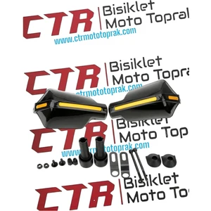 Motosiklet Universal Elcik Koruma Siyah Takım El Rüzgar Koruma (Tüm Grenajsız Modeler Için)